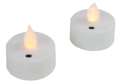 Produktbild von LED Teelicht Teelichter 2Stück flackernd weiss Ausblasfunktion