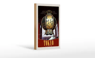 Produktbild von Holzschild Reise 12x18 cm Tokio Japan Asien Tradition Urlaub