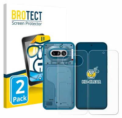 Produktbild von 2x Für Nothing Phone (4a) (Display+Rückseite) Schutzfolie BROTECT Displayschutz Display Schutz Folie Klar Transparent