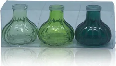 Produktbild von Minivasen Bottle Belly 3er Set, grün