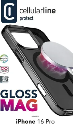 Immagine prodotto di Cellularline Gloss Mag - iPhone 16 Pro Custodia compatibile con ecosistema Magsafe