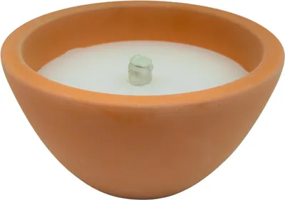 Produktbild von Schwabenfire Outdoor Kerze Terrakotta Natur 24cm mit Dauerdocht Wachsfresser