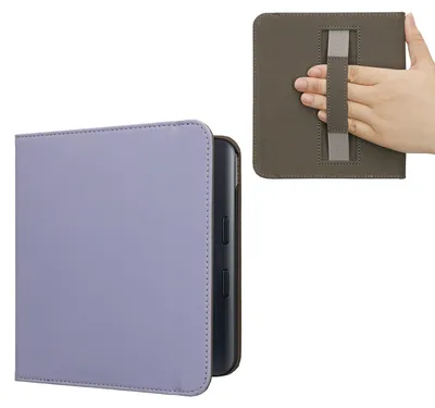 Produktbild von kwmobile Klapphülle kompatibel mit Kobo Kobo Libra Colour / Tolino Vision Color Hülle - Schutzhülle für den eReader aus Kunstleder mit Handschlaufe in