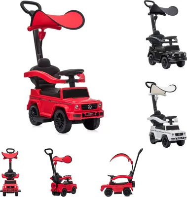 Produktbild von Lorelli Kinder Rutschauto Mercedes Benz G350D, Sonnendach, Schiebestange, Musik rot