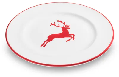 Image de Gmundner Keramik Cerf Robinroter Assiette à dessert Gourmet (Ø 22cm)