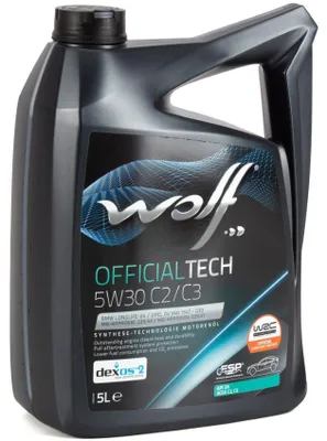 Produktbild von WOLF Officialtech C5 RFE für 0W-20 5 Liter Motoröl Motorenöl RN17 FE Öl