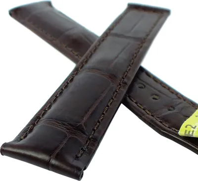 Produktbild von Maurice Lacroix Masterpiece Uhrenarmband Krokoleder dunkelbraun 33168, Stegbreite:22mm