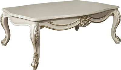Obrázok produktu pre Casa Padrino luxusný barokový konferenčný stolík krémová / zlatá 113 x 85 x v. 45 cm - Obdĺžnikový stôl do obývačky z masívneho dreva - Barokový nábytok