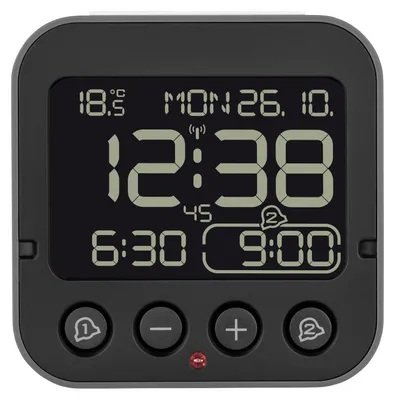 Zdjęcie produktu dla TFA® 60.2552.01 TFA® digitaler Funkwecker BINGO 2.0 schwarz