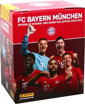 Immagine prodotto di Panini - FC Bayern München - Collezione di figurine e card 2020/2021 - 1 espositore (36 buste)