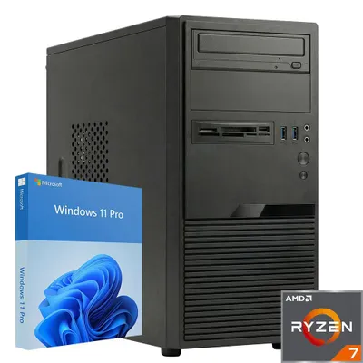 Produktbild von AMD Ryzen 7 - 64 GB DDR5 - 2000 GB SSD - WLAN - Bluetooth - CD/DVD - SD/MicroSD - Windows 11 Pro (COMPUGEAR X203-40145)