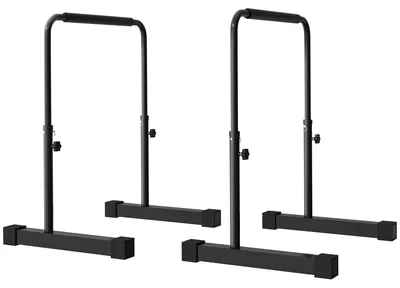 Obrázek produktu pro Hrazda na kliky – výškově nastavitelná | Barva: černá | Rozměry: 50 x 70 x 80-105 cm