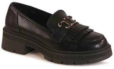 Produktbild von topschuhe24 3229 Damen Halbschuhe Plateau Slipper Fransen, Farbe:Schwarz, Größe:38 EU