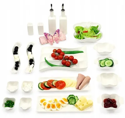 Produktbild von Zellerfeld Großes Frühstücksservice 18-teilig für Dips und Appetizer