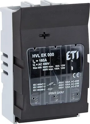 Produktbild von ETI NH-Lasttrennschalter Gr. 000 160A 3-polig