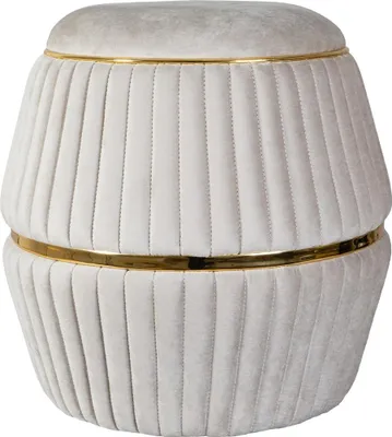 Produktbild von Hocker Doric 200 Taupe / Gold