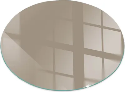 Produktbild von Glasbodenplatte für Fi 90 cm – Kaminofen – Kaminplatte Glas – Schutzglas – Funkenschutzplatte –Glasbodenplatte Feuerfeste – Hitzeschutzplatte – Bodenschutz aus Glas – Farbe Braun