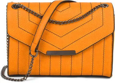 Produktbild von styleBREAKER Damen Umhängetasche mit Ziernähten und Kette, Schultertasche, Handtasche, Tasche 02012308