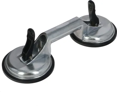Produktbild von Aluminum Scheiben Saugheber mit 2 Köpfen Glassauger Saugnapfhalter Vakuumheber