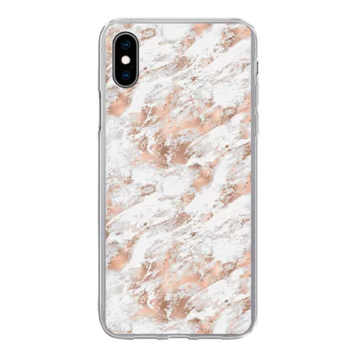 Produktbild von MuchoWow® Handyhülle Schutzhülle Hülle für iPhone Xs Roségold - Muster - Marmor - Luxus Silikon Softcase Handy Hülle - Handytasche