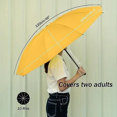 Imagen del producto de Paraguas compacto y resistente al viento Unyqoos® – plegado automático inverso, apertura de 105 cm, revestimiento de teflón 210T, 10 varillas resistentes, para hombres y mujeres