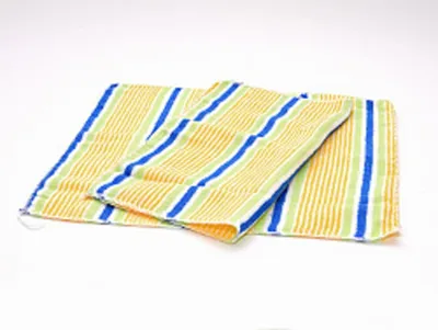 Produktbild von Leuchtend Gelbes Reinigungstuch 350x350mm mit Streifen – Ideal für streifenfreie Sauberkeit in Küche & Bad, 1 Stück vielseitig einsetzbar