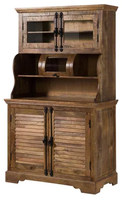 Produktbild von MASSIVMOEBEL24.DE Buffet Mango 110x55x190 dunkelbraun geölt RODEZ #153