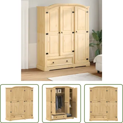 Obrázek produktu pro The Living Store Šatní skříň 151,5x52x186 cm z masivního borovicového dřeva