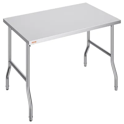 Image de Table de travail - Banc de travail en acier inoxydable - Table en acier inoxydable - Table de cuisine - Banc de travail pliable - Acier inoxydable 201 - 122x61 cm