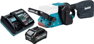 Produktbild von Makita BS 001 GM101 Akku Bandschleifer 40 V max. 76 x 533 mm Brushless + 1x Akku 4,0 Ah + Ladegerät
