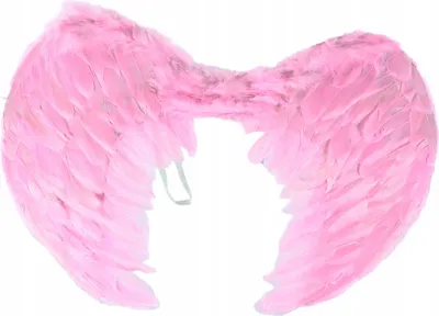 Produktbild von Rosa Engelsflügel Federn 54x38cm - Feenflügel Kostüm Zubehör für Karneval & Fasching