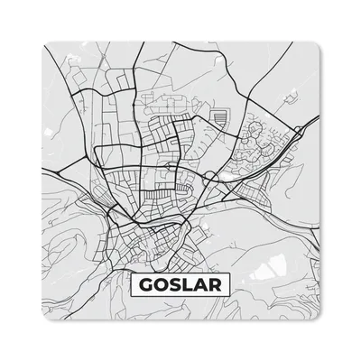 Produktbild von MuchoWow® Mauspad Mousepad Karte - Deutschland - Goslar - Karte - Stadtplan 20x20 cm - Mousepads - Maus Mat - Pad - Mausunterlage - Desk Mat - Bureauartikeln