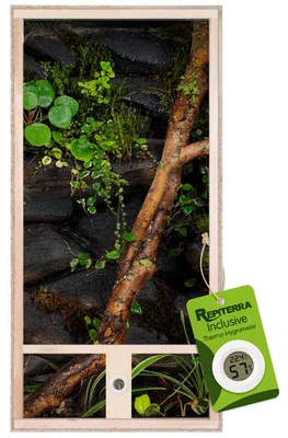 Produktbild von Repiterra® Hochterrarium Seitenbelüftung Holzterrarium OSB Holz 60x120x60cm, KI-generiertes Bild