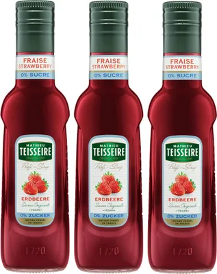 Produktbild von Teisseire Getränke-Sirup Erdbeere 0% Zucker 0,25L (3er Pack)