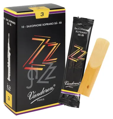 Sopransaxophon-Blätter ZZ Stärke 3, 10 Stück, Bambus