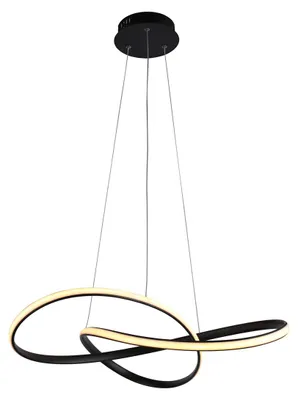 Image de Suspension LED Italux Consa, noir, 40 W, 3000 K