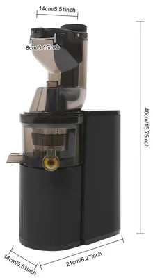 Produktbild von Slow Juicer - Kaltpress Entsafter - 8 cm Einfüllöffnung - 48 U/min - 500 ml - 800 W - Schwarz