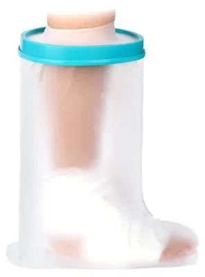 Produktbild von Gipsabdeckung – Fußduschabdeckung – Halbbeingipsabdeckung – 44,5×67×21 cm – Duschgipsschutz – Knöchelduschabdeckung – Duschabdeckung – Wasserdicht