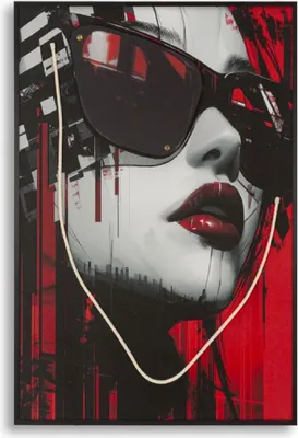 Produktbild von Mauro Ferretti Wandbild Psyco mit LED – Leinwandbild 60x90 cm mit 3D-Applikation