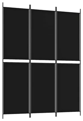 Obrázok produktu pre vidaXL 3-dielne tienidlo čierne 150x200 cm Látka