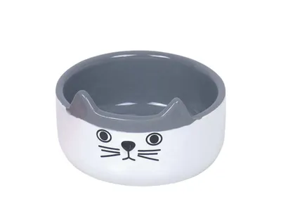Produktbild von Katzen Keramik Napf "Cat Face", weiß, 0,16l
