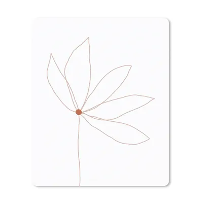 Produktbild von MuchoWow® Mauspad Mousepad Minimalismus - Blumen - Linienkunst 30x40 cm - Mousepads - Maus Mat - Pad - Mausunterlage - Mausmatten