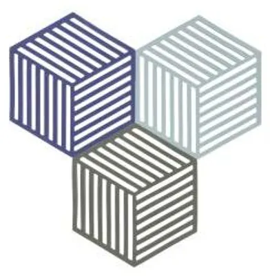 Produktbild von Untersetzer-Set Hexagon 3 Stck. Indigo/Fog/Olive Taupe