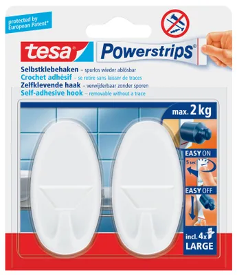 Produktbild von Tesa Powerstrips Haken Large Oval weiss