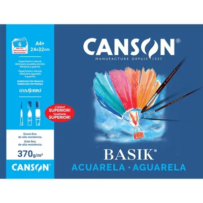 Obrázok produktu pre Minipack 6 listov akvarelový papier 370 g 24 x 32 guarro canson