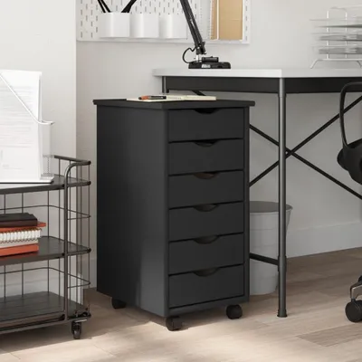 Produktbild von "2026 Promotion" Mehrzweckschrank, Flurschrank Rollschrank, mit Schubladen MOSS Grau Massivholz Kiefer - Kommoden CC21599