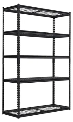 Obrázek produktu pro Regál pro těžké náklady – skladový regál s 5 policemi – nastavitelné police – 152 x 61 x 195 cm – nosnost 1134 kg – stabilní regál do sklepa s ocelovou konstrukcí