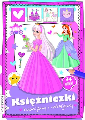 Image de Kolorowanka z naklejkami dla dzieci Księżniczki
