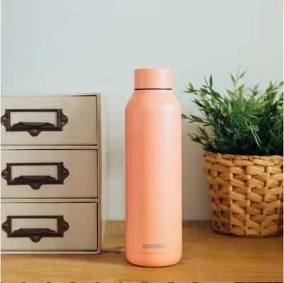 Produktbild von Quokka Solid, Edelstahlflasche / Thermoskanne Pastell Pfirsich, 630ml, 12099