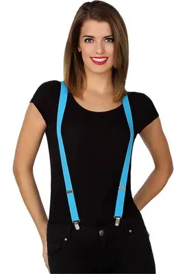 Image de Bretelles pour adultes bleu fluo - taille unique